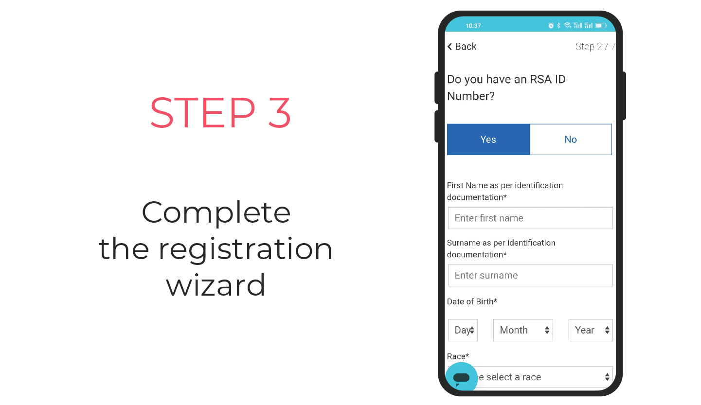 steps to sign up v3